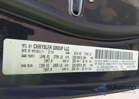 2014 Dodge Journey R/T z USA, uszkodzony, nr VIN 3C4PDCEG0ET226205